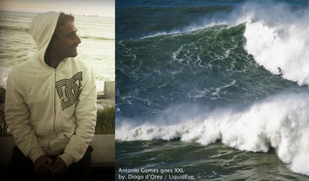 Antonio Silva at Nazare. Antonio Silva at Nazare.