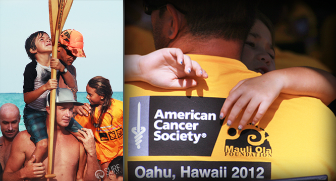 The Mauli Ola Foundation joins the American Cancer Society for a Surf Day with the kids. Photo: Surf Channel/Shannon Q