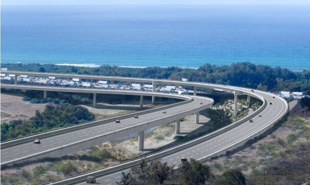 An artist's rendering of the toll road 241 that could effectively destroy Trestles. Image: Surfrider An artist's rendering of the toll road that could effectively destroy Trestles. Image: Surfrider