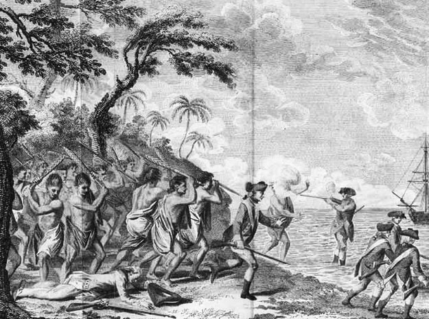 The Murder of Captain Cook at O-Why-ee. O-Em-Gee.
