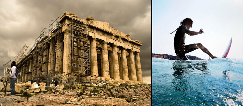 Surfing Greece