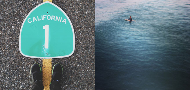 California Road Sign Ocean Matt Bauer