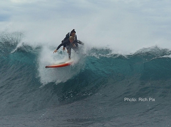 duct tape surfing, Pascale Honore, Port Lincoln, Australia, Tyron Swan, tandem surfing