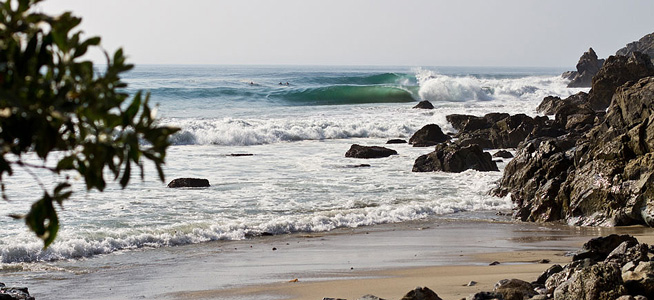 Perfect barrels peel across "Holy Shits" in Oaxaca, Mexico. This is one of Rusty Long's favorite spots. Photo: Rusty Long