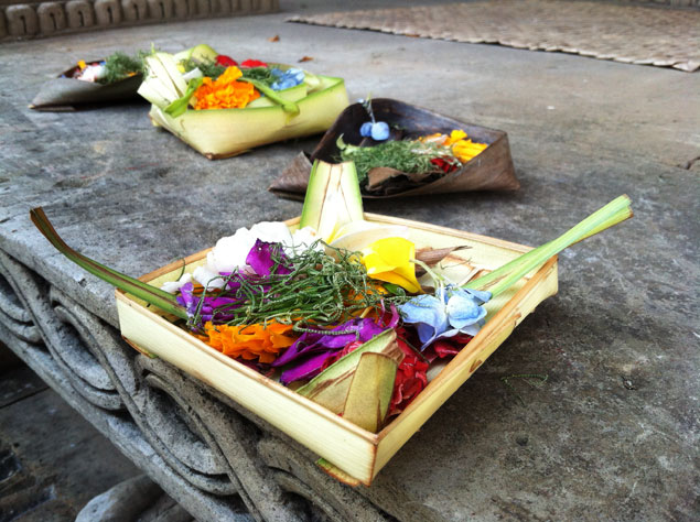 Banten, a Balinese offering to the Gods. Banten, a Balinese offering to the Gods.