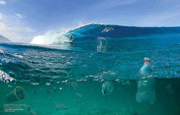 surfrider_no_hand_barrel No one wants to dodge plastic in the lineup or on a wave. Recycle your waste! Photo: Zak Noyle