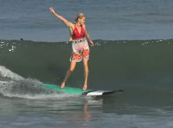 Surfing Bali in High Heels