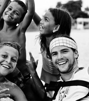 Everyone's smiling, and Forest Woodward is happy.