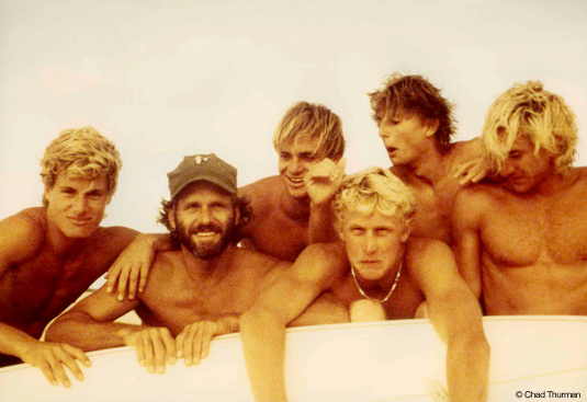 On the Set of North Shore, 1987. Photo Credit: surfblogspot.com