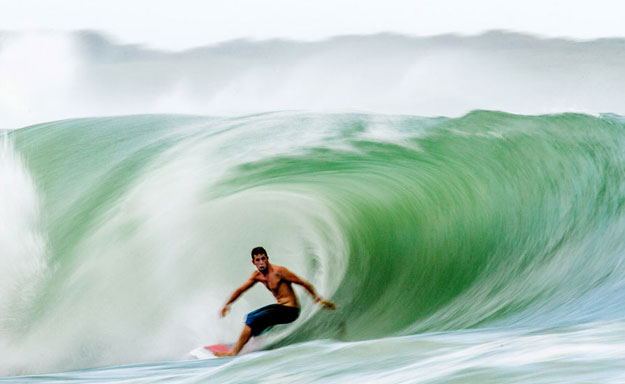 Consider your friendly neighborhood crackhead for a moment. The poor bastard has given up everything in pursuit of a little psychoactive rock that makes him feel like a million bucks. Now ask yourself: Is the hard-core surfer so different?