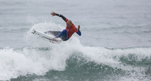Kelly Slater was eliminated in round three for the first time in four years at Trestles. Photo: ASP/Kirstin