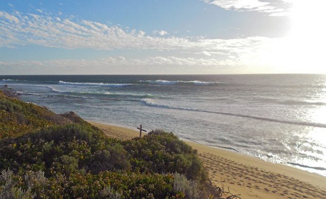 The left and the cross. Lefty's, Gracetown, West Aus. Photo: Evan Morgan
