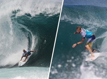 Who wouldn't want to see Kelly Slater and Mick Fanning go head to head for the crown? How about three times? Photos: ASP