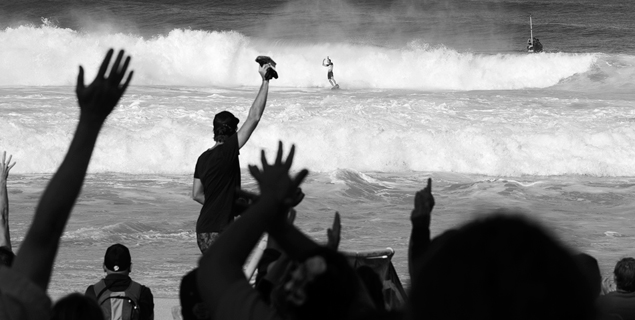 Mick Fanning making the claim that helped decide his fate. Photo: Matt Dunbar
