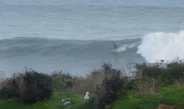 Winter storm Hercules wasn't all enormous, unridable (for most of us) waves. In Lagos, Algarve, Portugal, in fact, it was just long, long, LONG right handers.