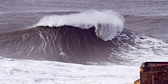 Nazaré and the people who surf there have dealt with its fair share of criticism. Yes, the angle from the cliff makes it look bigger. But when a giant swell hits that tiny little town in Portugal, that the photos that come out of it are spectacular.