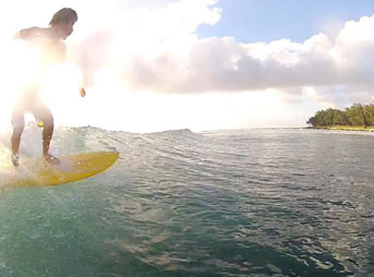 I gave him the wave. The best wave of the day, and I gave it to some grom who doesn’t even know how to ride a boogie correctly. It was a one wave set.
