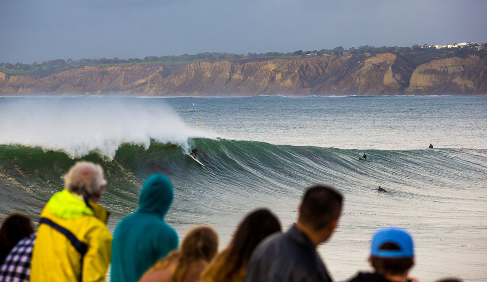 After an amazing amount of rain and a storm that sent most Southern Californians running to batten the hatches, the skies cleared and the sun poked its head out. And what it uncovered was something that hadn't been seen in this part of the world for years: giant perfection in San Diego. Photo: Anthony Ghiglia