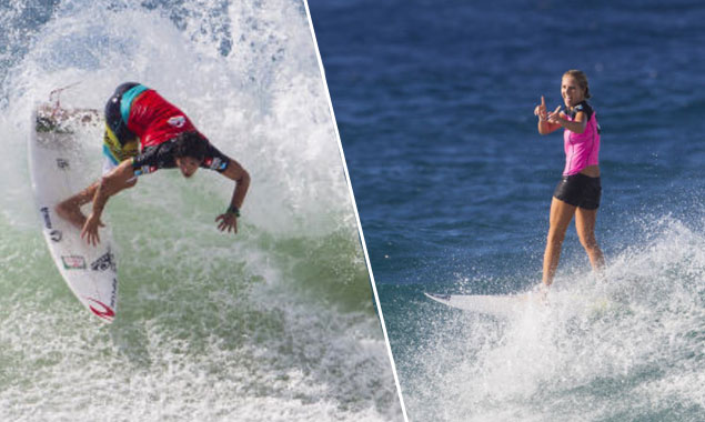 Gabriel Medina and Steph Gilmore stormed the podium at Snapper. Photo: ASP/Kirstin