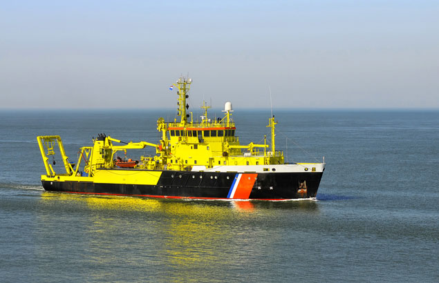 Survey ships like these tow air guns and receivers meant to interpret sound waves that penetrate the ocean floor. Photo: Shutterstock