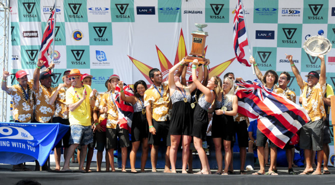 Pride. Photo: <a href="https://hawaiisurfteam.org/hawaii-surf-team-takes-home-gold-medal-2014-isa-world-junior-championship/">Mark Tweddle, ISA</a>