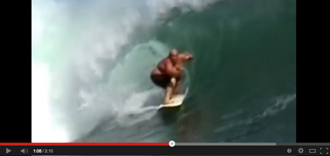 Jimbo Pellegrine love his lefthand barrels! Bigger is better, in the case of waves and Jimbo.