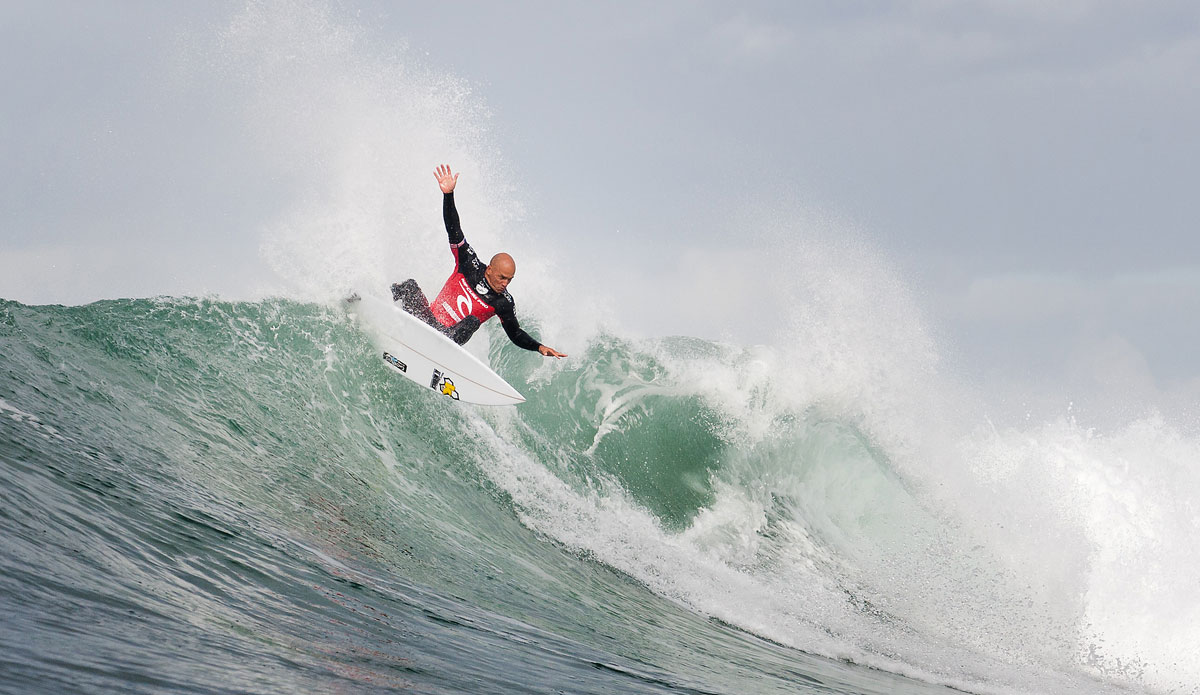 For the first part of the day, the Rip Curl Pro Bells Beach was a showstopper. The Bowl held up with its long, steep walls, while Rincon pumped in the background.