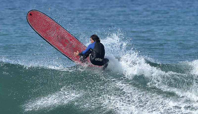 Guy Takayama riding the 9'0" GT-7 XEON Fiberglass + Carbon Fiber. Photo: Rick Bickford