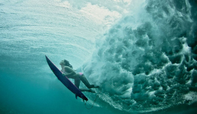 Maya Gabeira in her home away from home. Photo: Red Bull/ Brian Bielmann