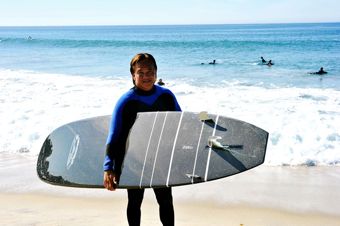 Guy Takayama with the GT-7. Photo: Rick Bickford