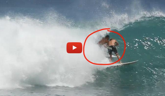 Oh man, I hate to say this guy deserved it, but this is one of the worst burns of all time. Is a barrel worth getting your head cracked by an angry shoulder? Maybe. Maybe not.