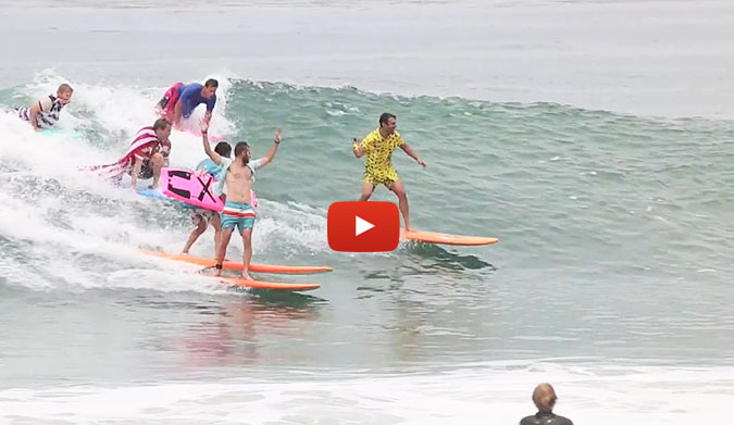 A few days ago, the second annual Swell x Catch Surf Partywave Patriots photo shoot went down... and, like they said they would, they party-waved. Big time.