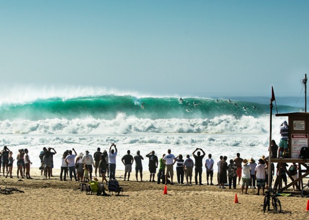 Rob Machado Scores a Giant Wave at Newport Point during Hurricane Marie Photo Derek Bahn