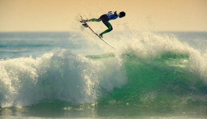 Gabriel Medina's high-flying antics got him on tour. What's going to get one of these competitors into the Hurley Pro?  Photo: Trevor Murphy