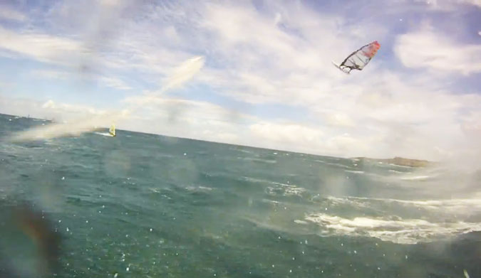 It's not just about straight-lining along a glassy lake in the mid-'80s, it's about launching off of and into whatever the ocean can throw out there. Case in point above.