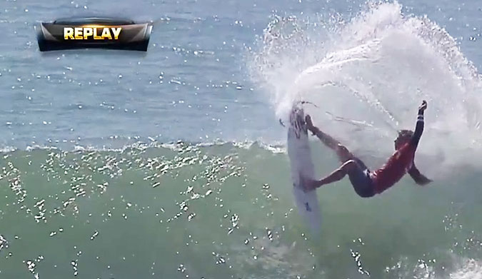 Watching it in normal speed is cool, but watching what he's actually doing when they slow it down is pretty mind-boggling.