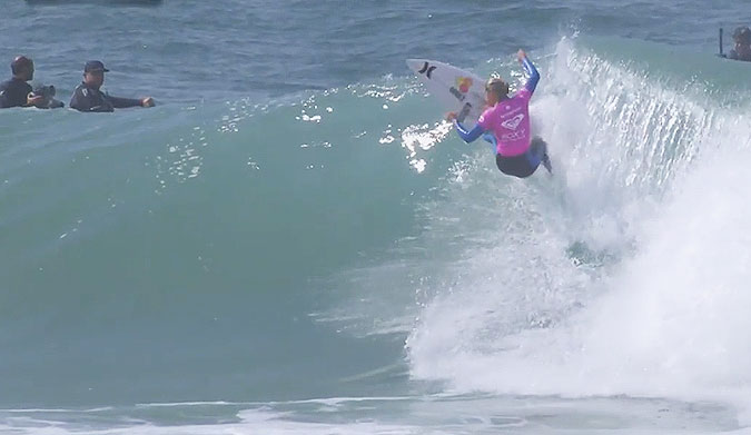 With twenty-one minutes left in the heat, Lakey Peterson put a solid nail in Hareb's coffin that would stay in place for the rest of the heat.