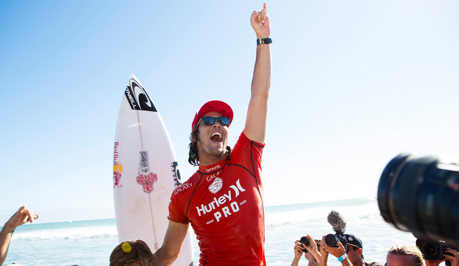 Jordy Smith's last-minute heroics put him on the podium. Photo: ASP|Kirstin