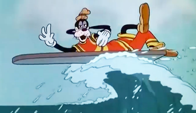 Of course Goofy is a goofy-footer.