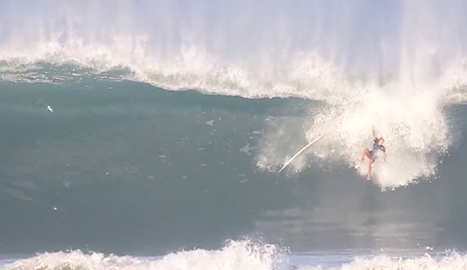 Skip McCullough knows exactly what it takes to get gigantic barrels. It take gigantic wipeouts.