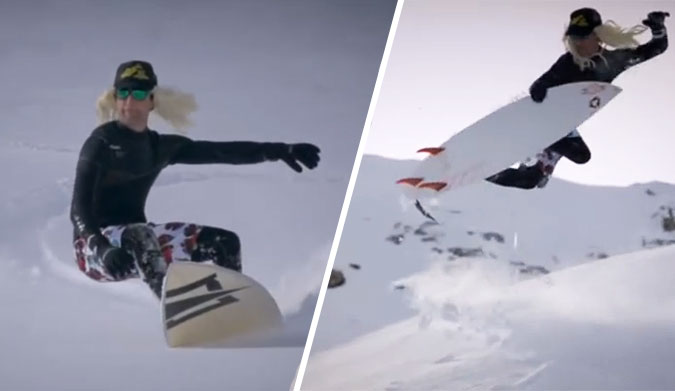 Once the powder depth hits a certain number of feet you, are required by alpine law to automatically grow a Spicoli hair-dooand wear Hawaiian print trunks. You also must throw random glove-covered shakas whenever possible.