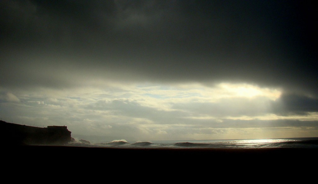It was a wonderful rainy day at Nazaré.