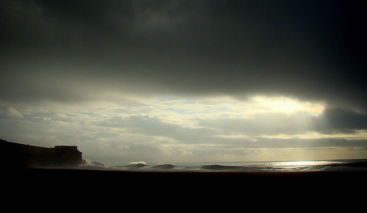 It was a wonderful rainy day at Nazaré.