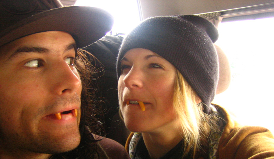 JP Auclair and myself in Japan. We traveled around the world for years together as we shared the same sponsor. Definitely a huge roll model in my life and still has great influence on me. Photo: Courtesy of Michelle Parker