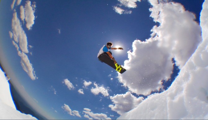 Snowboarding through our own lens. Photo: Sierra Surfer