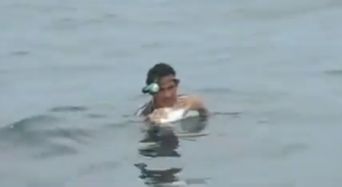 Solano Salazar Rescued After 2 Days floating in the pacific.