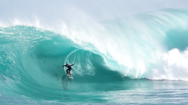Brett Burcher enjoys a proper barrel.