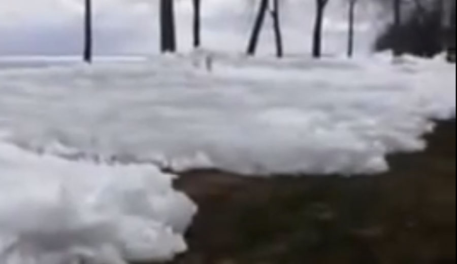 Ice tsunami invades
