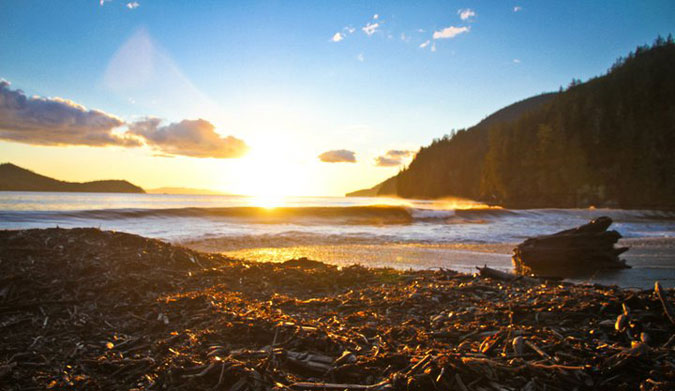 Port Renfrew, a fickle, yet beautiful spot. The bridge the board is made from is within spitting distance of this wave. But don't bother looking