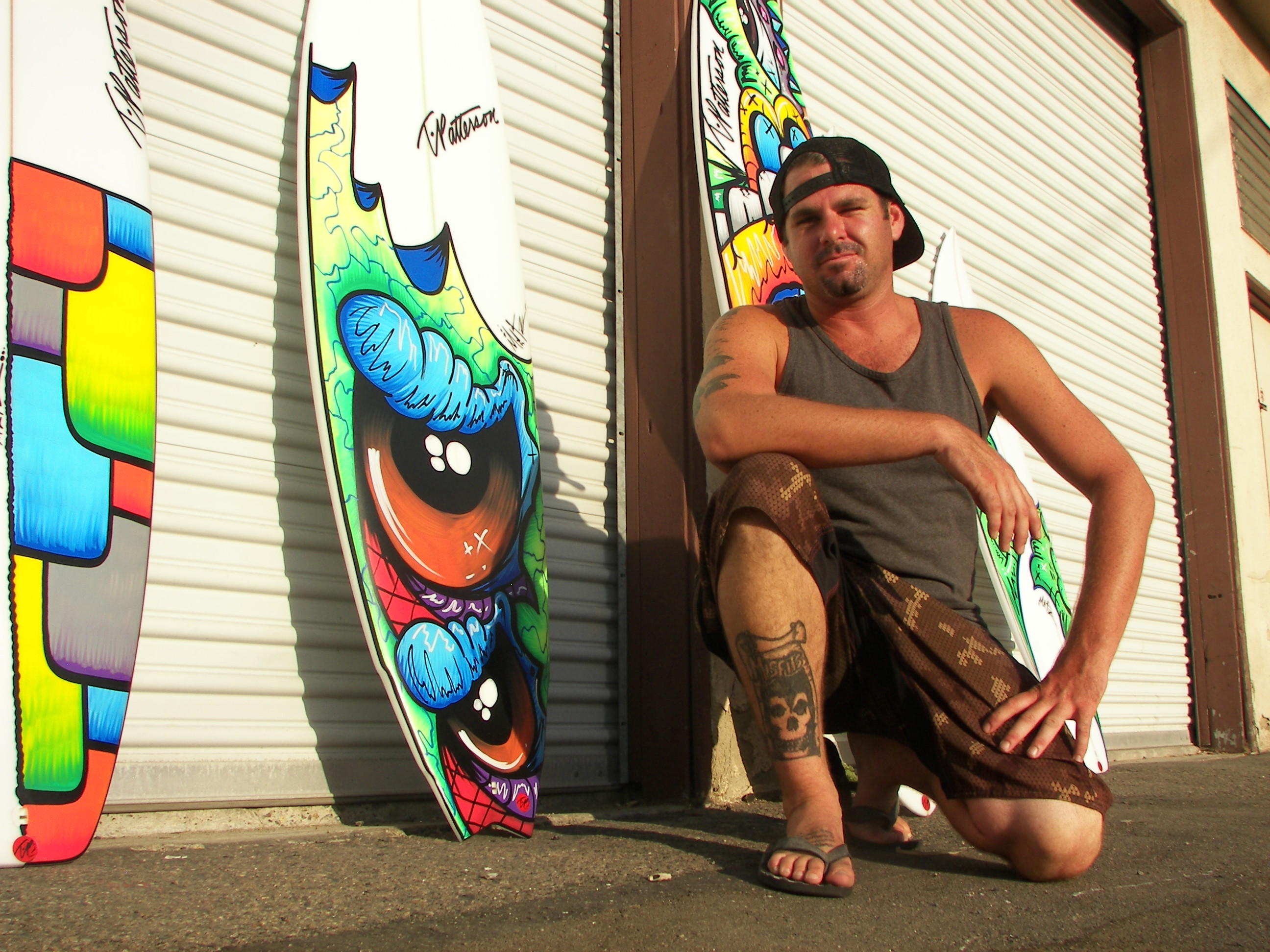 Scott Metzner surfboard art.